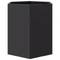 Jardinières 2 pcs noir hexagone 46x40x45 cm acier