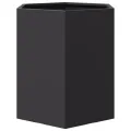 Jardinières 2 pcs noir hexagone 46x40x45 cm acier