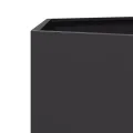 Jardinières 2 pcs noir hexagone 46x40x45 cm acier