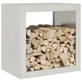 Portant de bois de chauffage 60x40x60 cm acier inoxydable