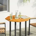 Dessus de table 80x80x2,2 cm octogonal bois massif d'acacia