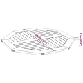 Dessus de table 80x80x2,2 cm octogonal bois massif d'acacia
