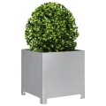 Jardinières 2 pcs 40x40x40 cm acier galvanisé