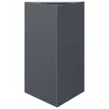 Jardinière anthracite triangulaire 50x43x75 cm acier