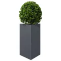 Jardinière anthracite triangulaire 50x43x75 cm acier