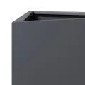 Jardinière anthracite triangulaire 50x43x75 cm acier