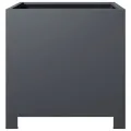 Jardinières 2 pcs anthracite 40x40x40 cm acier