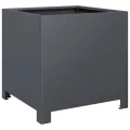Jardinières 2 pcs anthracite 40x40x40 cm acier