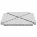 Plaques de poids de parasol 4 pcs triangulaire granit gris 14kg