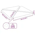 Plaques de poids de parasol 4 pcs triangulaire granit gris 14kg