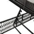 Chaises longues avec coussins lot de 2 noir résine tressée