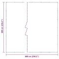 Bâche transparente avec œillets 6x6 m PVC