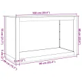 Portant de bois de chauffage 100x40x60 cm acier inoxydable
