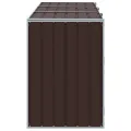 Rangement à roulettes pour poubelles pour trois bacs acier