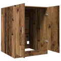 Meuble pour machine à laver vieux bois 70,5x71,5x91,5 cm