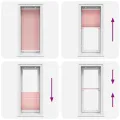 Store plissé rose 65x100 cm largeur du tissu 64,4 cm polyester