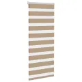 Store zèbre marron sable largeur du tissu 55,9 cm polyester