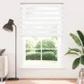 Store zèbre blanc 145x200 cm largeur du tissu 140,9cm polyester