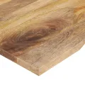 Dessus de bureau avec courbe 100x80x2,5 cm manguier massif brut