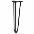 Pieds de table en forme d'épingle à cheveux 4 pcs noir 42 cm