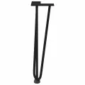 Pieds de table en forme d'épingle à cheveux 4 pcs noir 42 cm