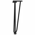 Pieds de table en forme d'épingle à cheveux 4 pcs noir 42 cm