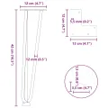 Pieds de table en forme d'épingle à cheveux 4 pcs noir 42 cm