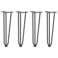 Pieds de table en forme d'épingle à cheveux 4 pcs anthracite