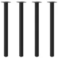 Pieds de table basse 4 pcs noir 72-74 cm acier