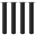 Pieds de table basse 4 pcs noir 72-74 cm acier
