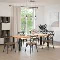 Pieds de table basse 4 pcs noir 72-74 cm acier