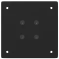 Pieds de table basse 4 pcs noir 72-74 cm acier