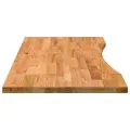 Dessus de bureau marron clair bois chêne massif rectangulaire
