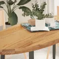 Dessus de table 140x60x4 cm bois de chêne massif ovale