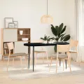 Dessus de table marron foncé 140x60x4cm bois chêne massif ovale