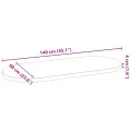 Dessus de table marron foncé 140x60x4cm bois chêne massif ovale