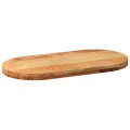 Dessus de table 80x40x4 cm bois de chêne massif ovale