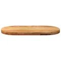 Dessus de table 80x40x4 cm bois de chêne massif ovale