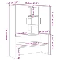 Meuble pour machine à laver vieux bois 70,5x25,5x90 cm
