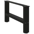 Pieds de table basse noir 2 pcs 60x(30-31) cm acier