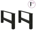 Pieds de table basse noir 2 pcs 60x(30-31) cm acier