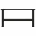 Pieds de table basse noir 2 pcs 60x(30-31) cm acier