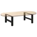 Pieds de table basse noir 2 pcs 60x(30-31) cm acier