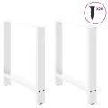 Pieds de table basse blanc 2 pcs 70x(72-73) cm acier