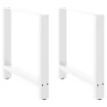 Pieds de table basse blanc 2 pcs 70x(72-73) cm acier
