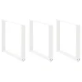 Pieds de table à manger forme de U 2 pcs blanc 100x(72-73) cm