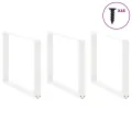 Pieds de table à manger forme de U 2 pcs blanc 100x(72-73) cm