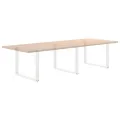 Pieds de table à manger forme de U 2 pcs blanc 100x(72-73) cm
