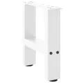 Pieds de table basse blanc 2 pcs 30x(30-31) cm acier