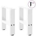 Pieds de table basse blanc 2 pcs 30x(30-31) cm acier